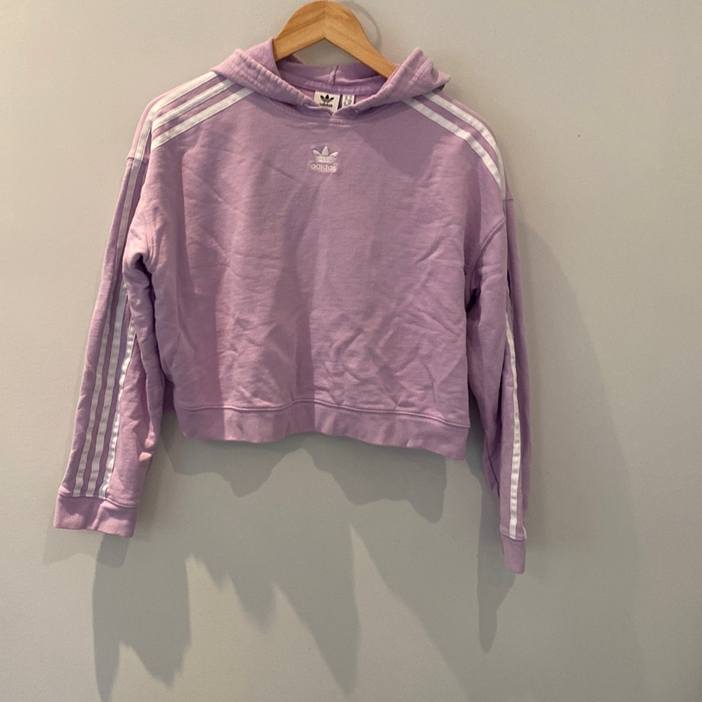 Adidas crop boxy hoodie ladies size small
